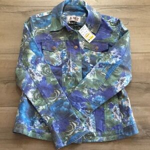 NWT A.M.I. Floral Jacket Size S